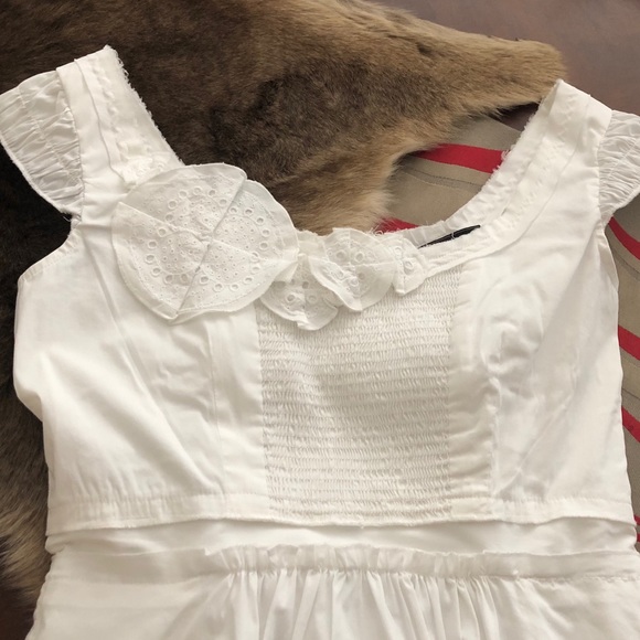 BCBGMAXAZRIA Rosette Detail Cotton Summer Dress – Size XXS - Picture 5 of 11